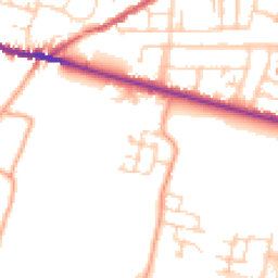 Daytime road noise heatmap for ME13 8GY