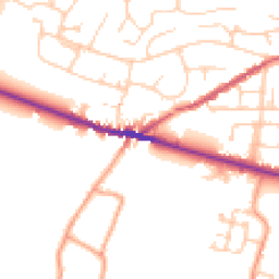 Daytime road noise heatmap for ME13 8TJ