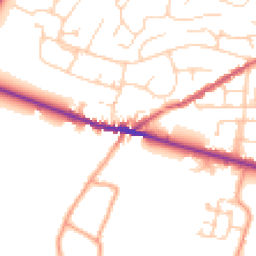 Daytime road noise heatmap for ME13 8TL
