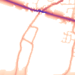 Daytime road noise heatmap for ME13 8UD