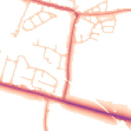 Daytime road noise heatmap for ME13 8YJ