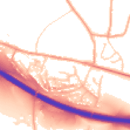Daytime road noise heatmap for ME13 9AY