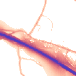 Daytime road noise heatmap for ME13 9ET