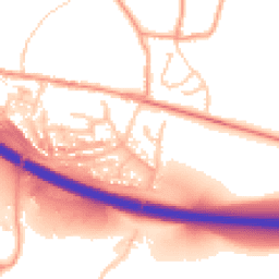 Daytime road noise heatmap for ME13 9FX