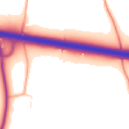 Daytime road noise heatmap for ME13 9QE