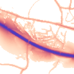 Daytime road noise heatmap for ME13 9SU
