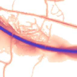 Daytime road noise heatmap for ME13 9UL