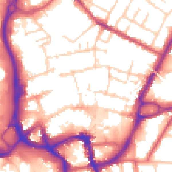 Daytime road noise heatmap for ME14 1BF