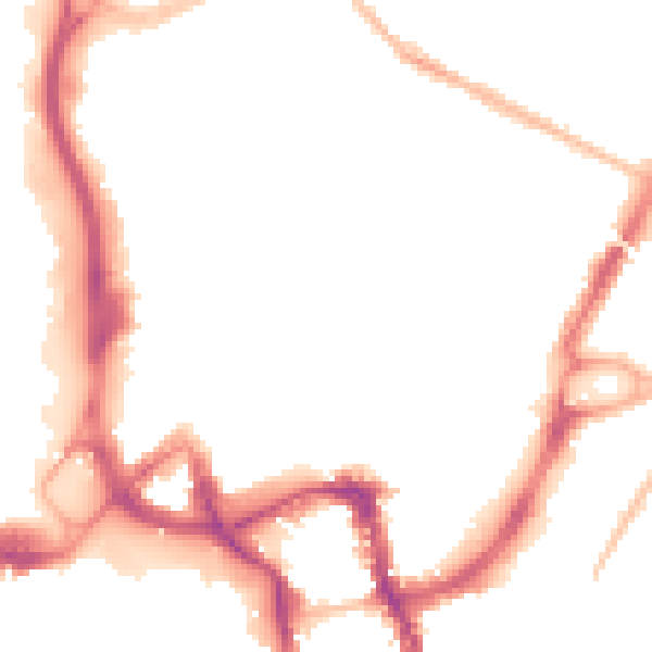 Night-time road noise heatmap for ME14 1BZ