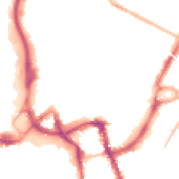 Night-time road noise heatmap for ME14 1DJ