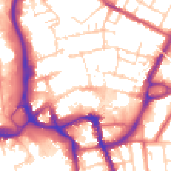 Daytime road noise heatmap for ME14 1DN