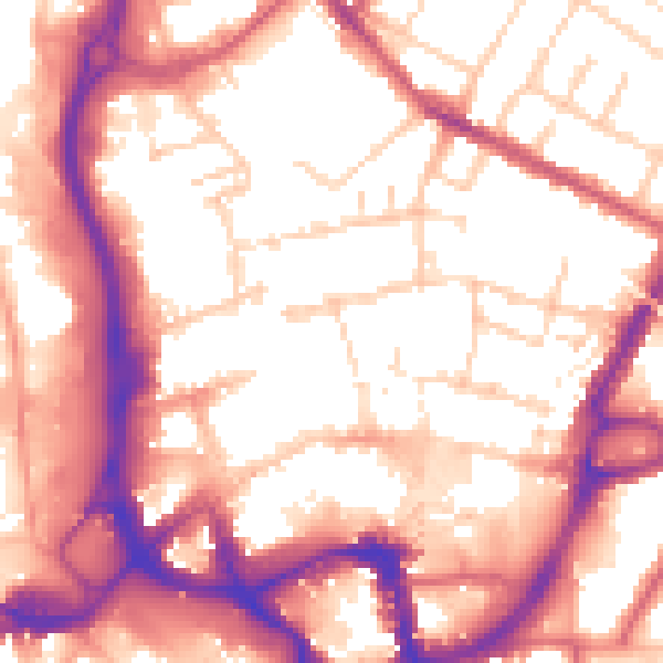 Daytime road noise heatmap for ME14 1DS