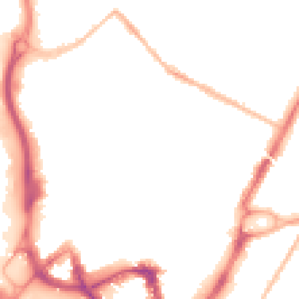 Night-time road noise heatmap for ME14 1ED