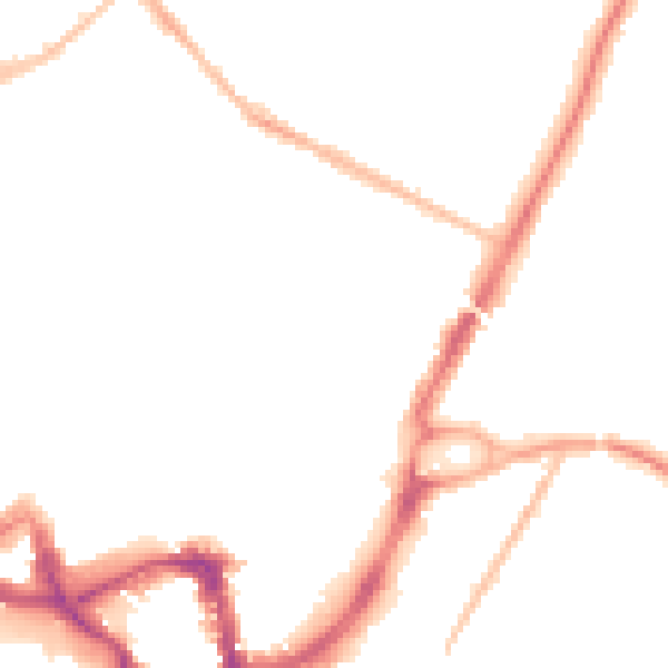 Night-time road noise heatmap for ME14 1ES