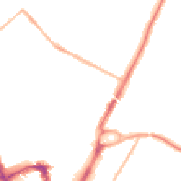 Night-time road noise heatmap for ME14 1EX