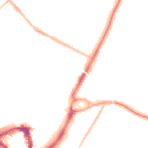 Night-time road noise heatmap for ME14 1EY