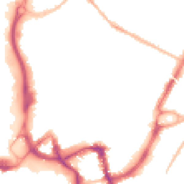 Night-time road noise heatmap for ME14 1FL