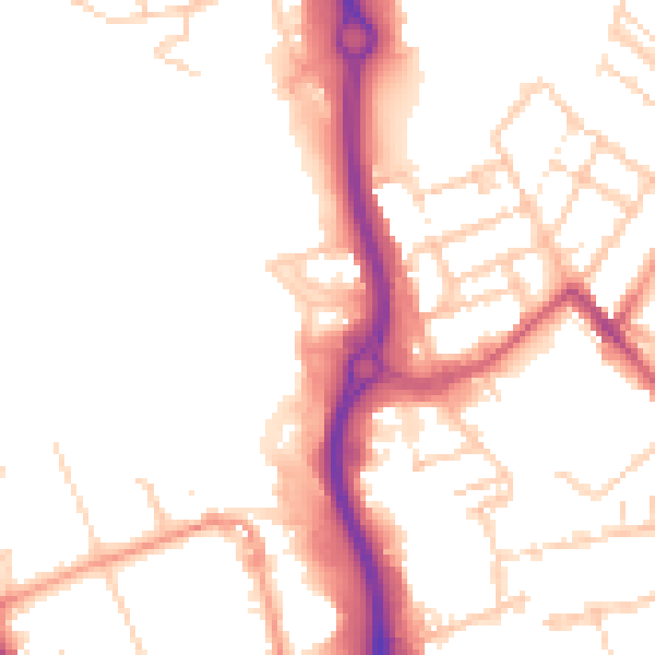 Daytime road noise heatmap for ME14 1FP