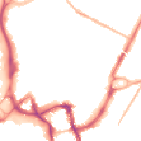 Night-time road noise heatmap for ME14 1FQ