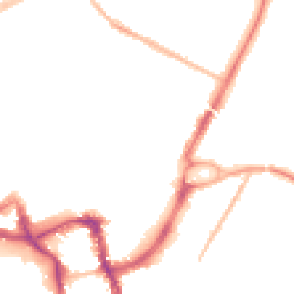 Night-time road noise heatmap for ME14 1FS