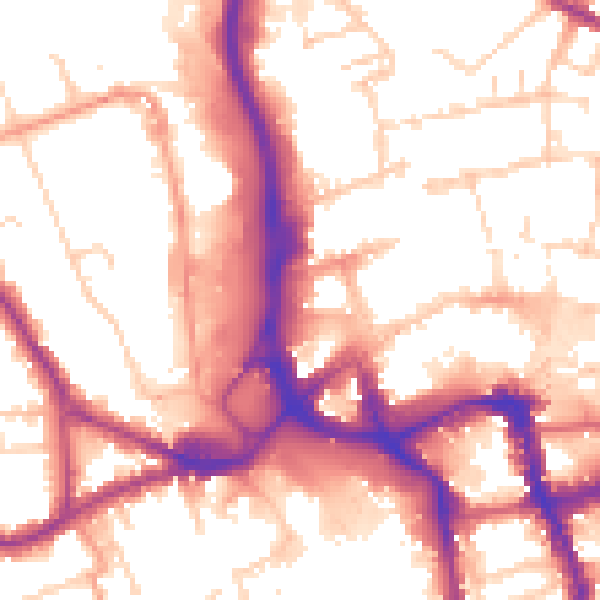 Daytime road noise heatmap for ME14 1FT