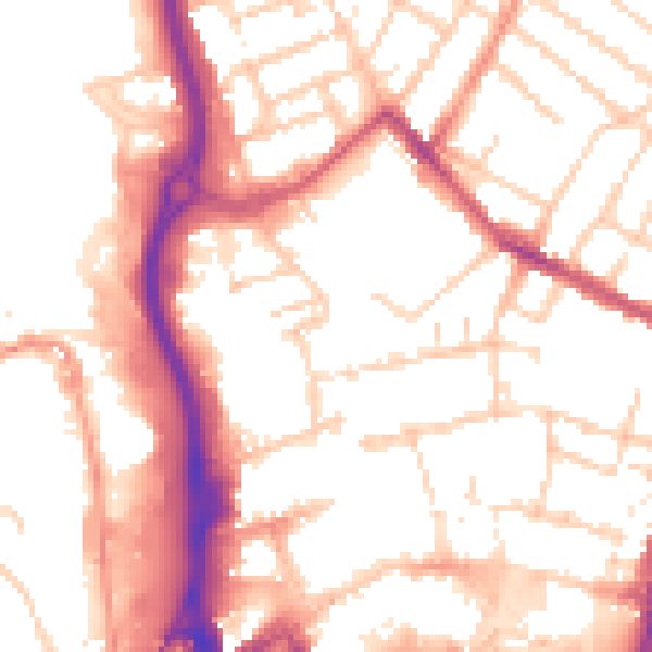 Daytime road noise heatmap for ME14 1FX