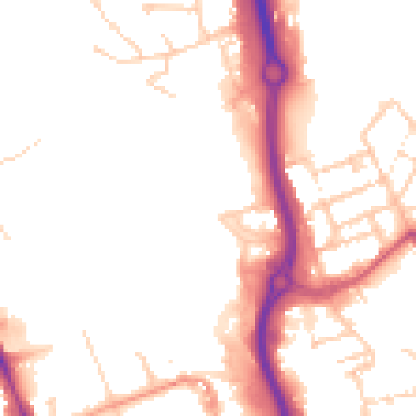 Daytime road noise heatmap for ME14 1GL