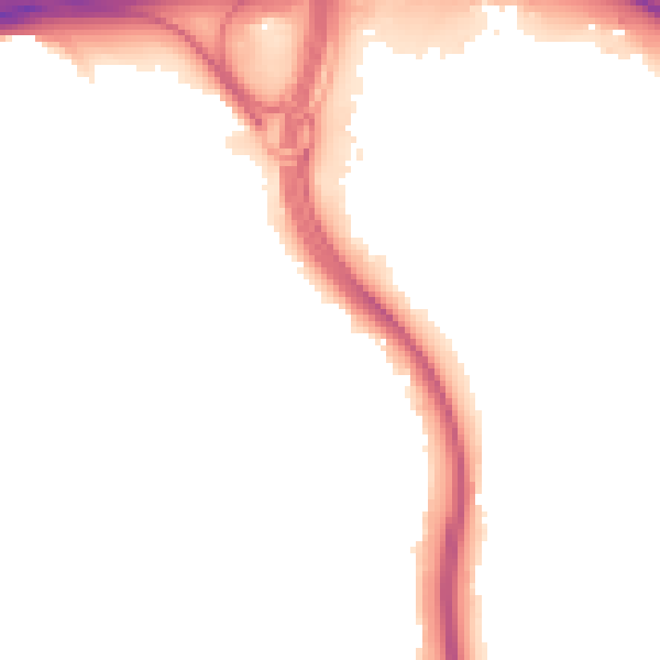 Night-time road noise heatmap for ME14 2BY