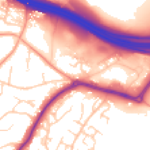 Daytime road noise heatmap for ME14 2DG