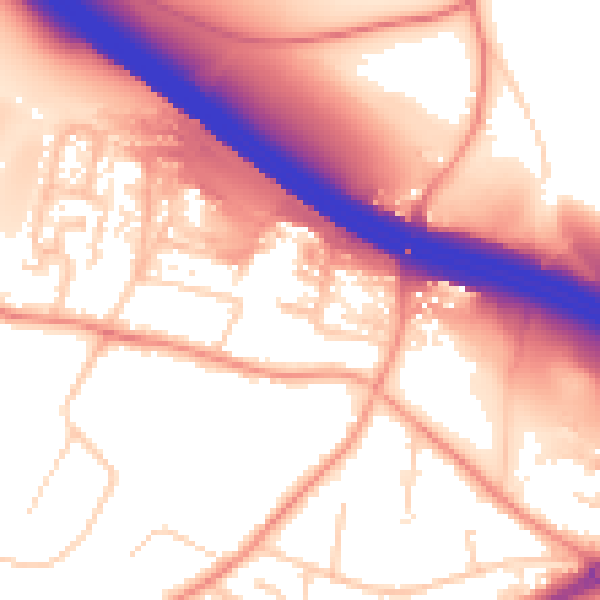 Daytime road noise heatmap for ME14 2DL