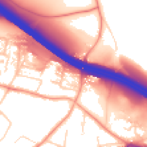 Daytime road noise heatmap for ME14 2DS