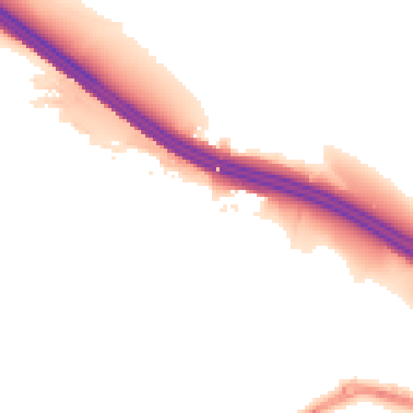 Night-time road noise heatmap for ME14 2DT
