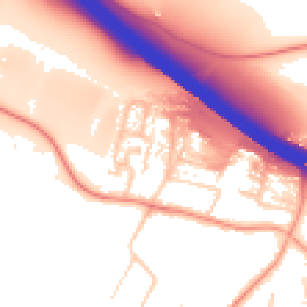 Daytime road noise heatmap for ME14 2EL
