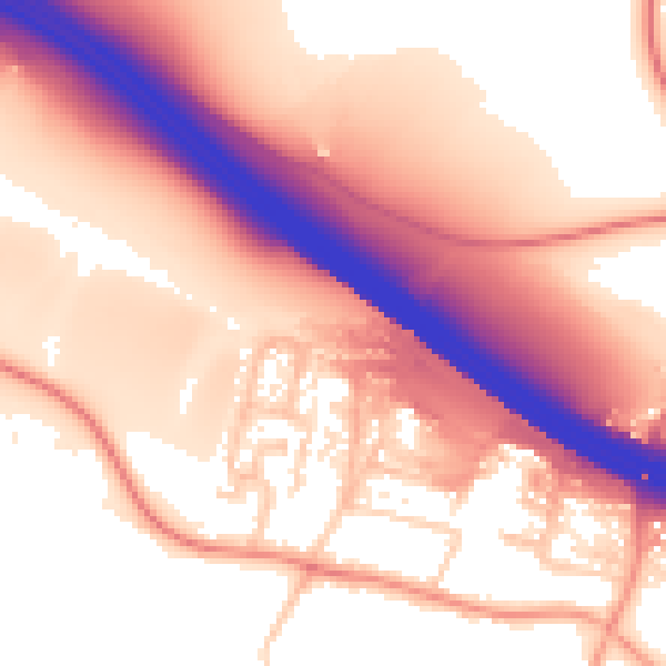 Daytime road noise heatmap for ME14 2EP