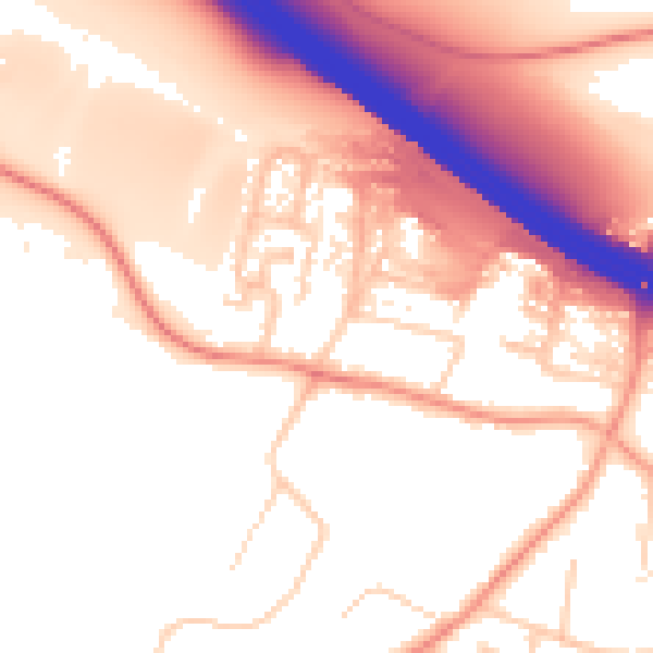 Daytime road noise heatmap for ME14 2JB
