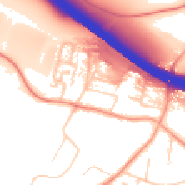 Daytime road noise heatmap for ME14 2JL