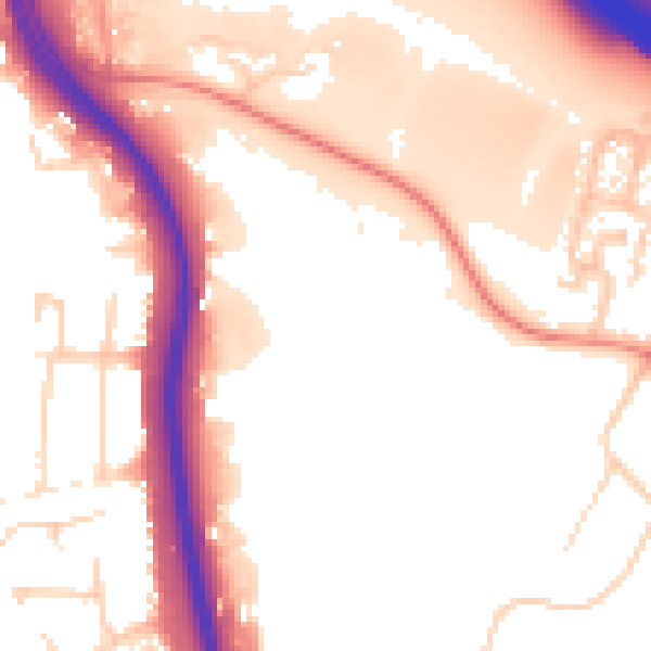 Daytime road noise heatmap for ME14 2NP
