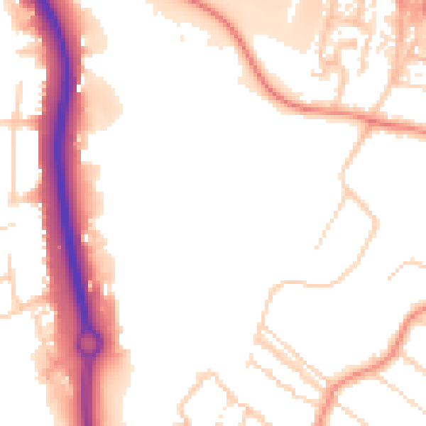 Daytime road noise heatmap for ME14 2NR