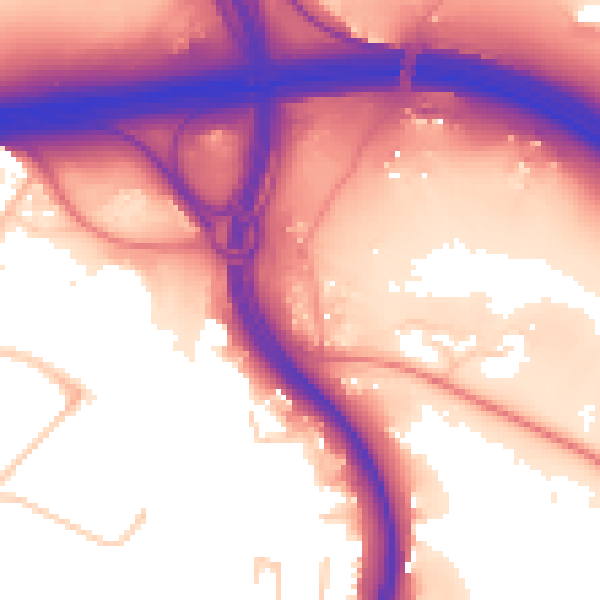 Daytime road noise heatmap for ME14 3AJ