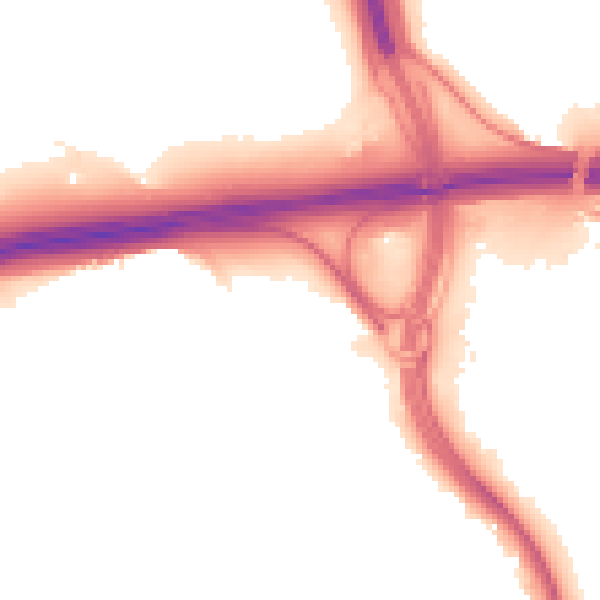 Night-time road noise heatmap for ME14 3AT