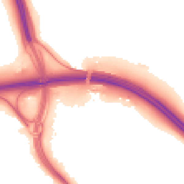 Night-time road noise heatmap for ME14 3DB