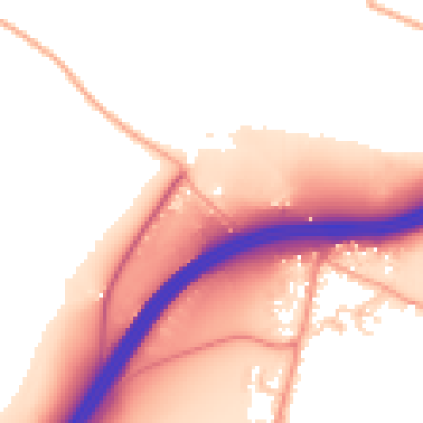 Daytime road noise heatmap for ME14 3EX