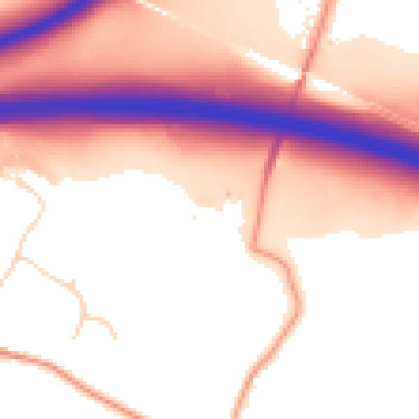 Daytime road noise heatmap for ME14 3JJ