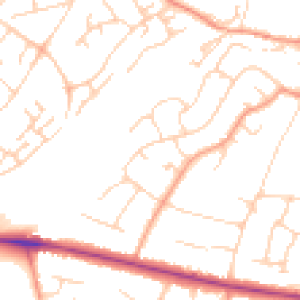 Daytime road noise heatmap for ME14 4AJ