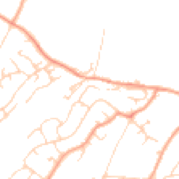Daytime road noise heatmap for ME14 4AW