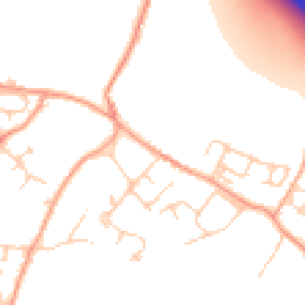 Daytime road noise heatmap for ME14 4EA