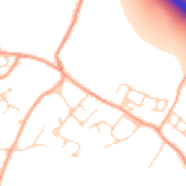 Daytime road noise heatmap for ME14 4EN