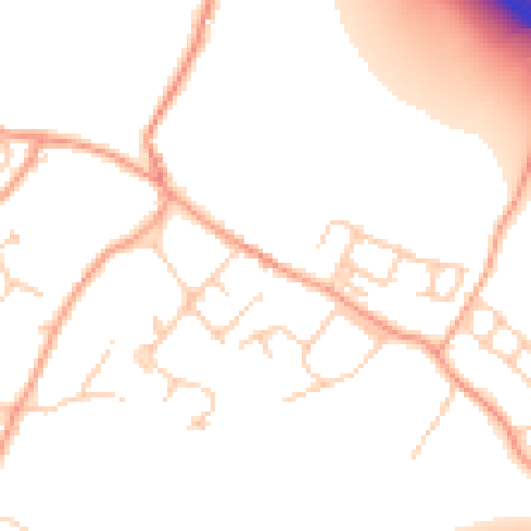 Daytime road noise heatmap for ME14 4EW