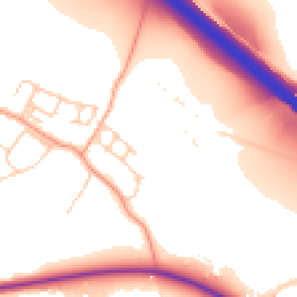 Daytime road noise heatmap for ME14 4FJ