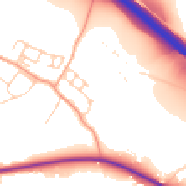 Daytime road noise heatmap for ME14 4GD